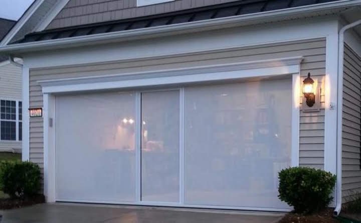 White Garage Screen